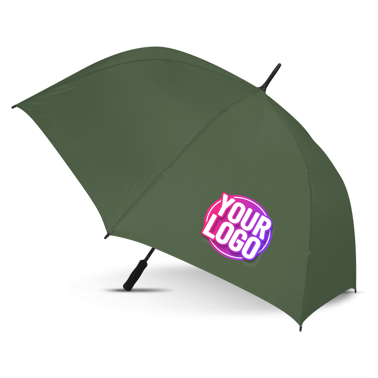 CUSTOM BRANDED - STORM PROOF ULTIMATE®️ Heavy Duty Sports Umbrella with Windproof Fibreglass Frame and Fibreglass Shaft - Premium Automatic Opening - Solid Colours
