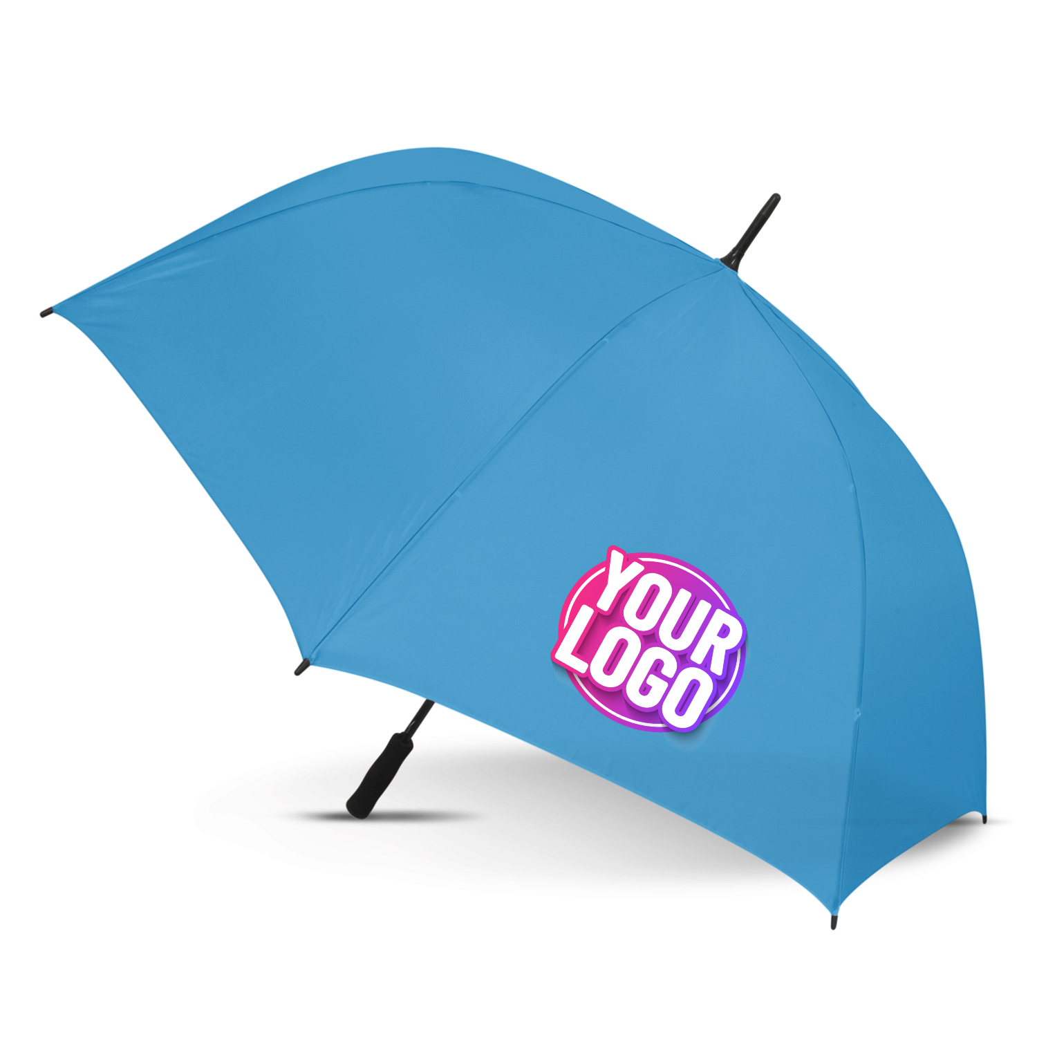 CUSTOM BRANDED - STORM PROOF ULTIMATE®️ Heavy Duty Sports Umbrella with Windproof Fibreglass Frame and Fibreglass Shaft - Premium Automatic Opening - Solid Colours