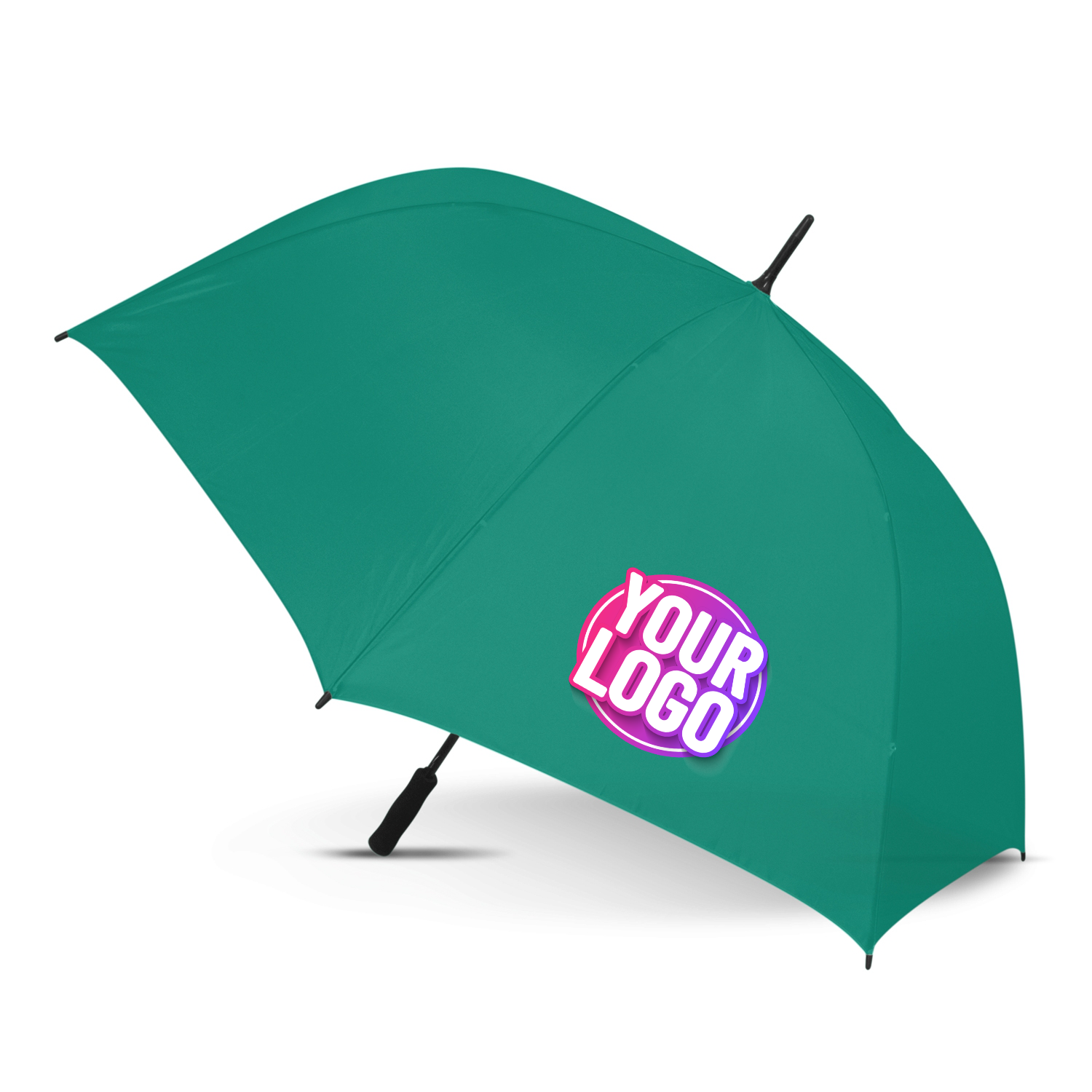 CUSTOM BRANDED - STORM PROOF ULTIMATE®️ Heavy Duty Sports Umbrella with Windproof Fibreglass Frame and Fibreglass Shaft - Premium Automatic Opening - Solid Colours