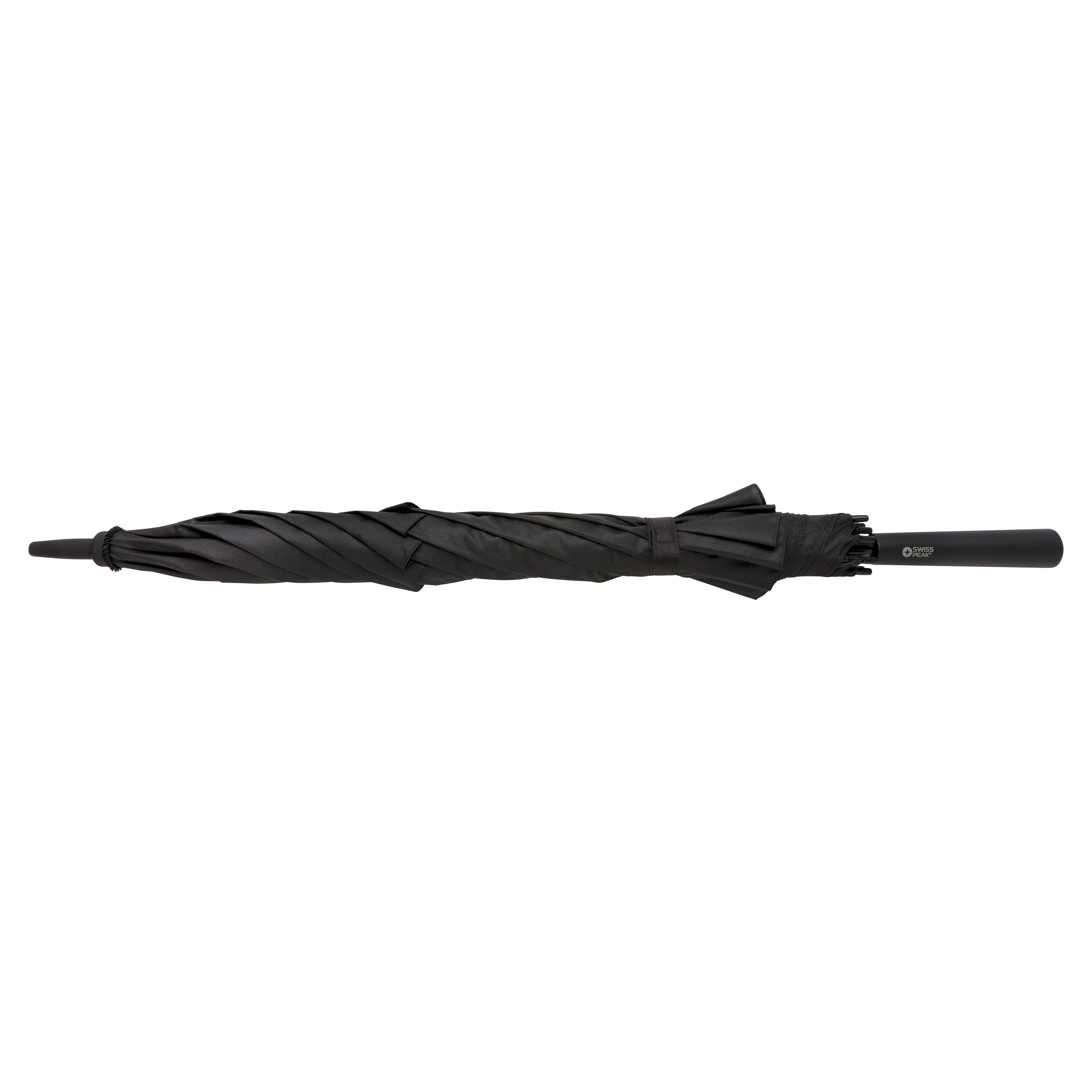 SWISS PEAK®️ TORNADO Heavy Duty Umbrella With Double Layer Wind Vent System, Wind Proof Fibreglass Frame - Auto-Open Push Button Feature