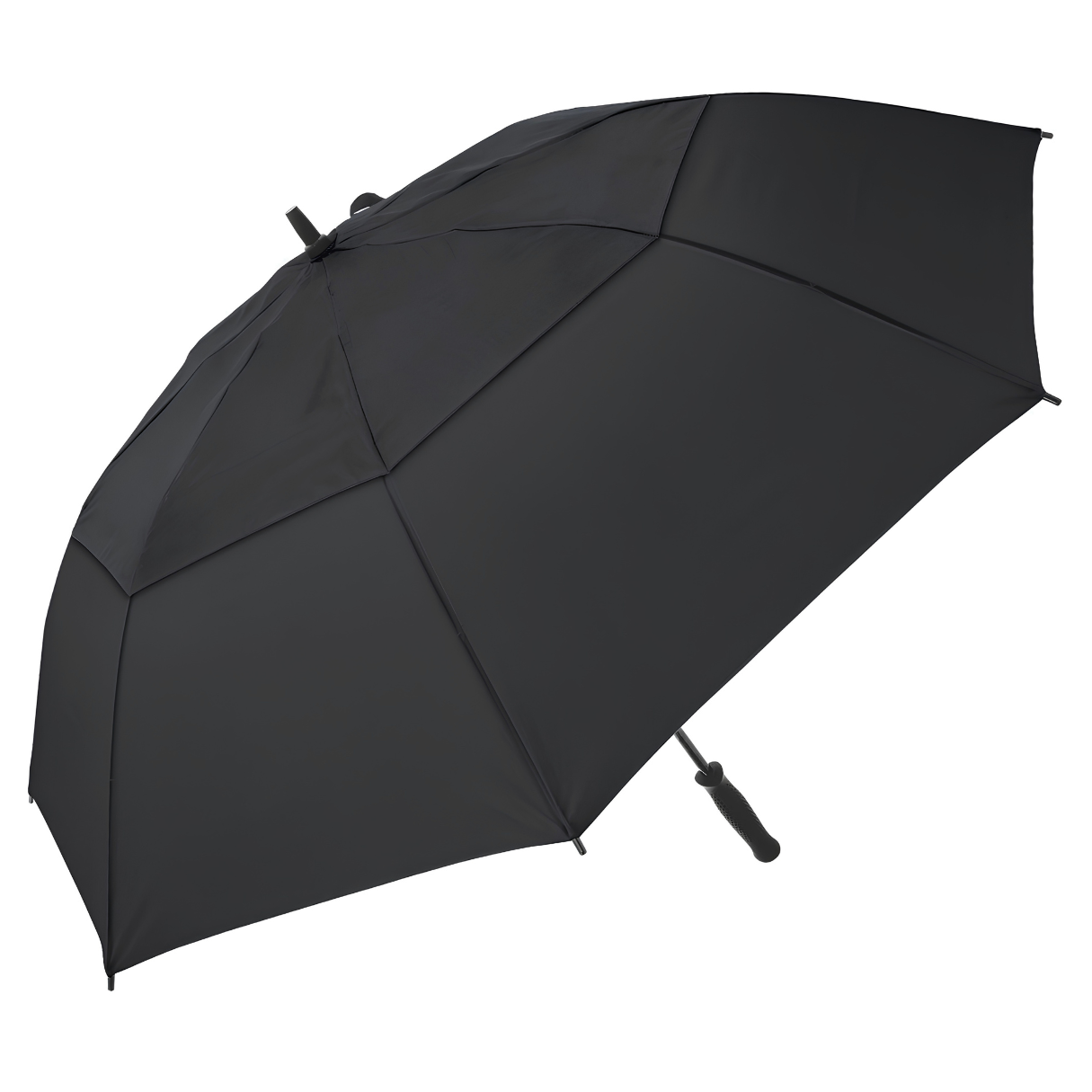 Umbra-sovereign-wind-proof-umbrella-fibreglass-shaft-strong-wind-resistant-frame-superior-wind-vent-system-black