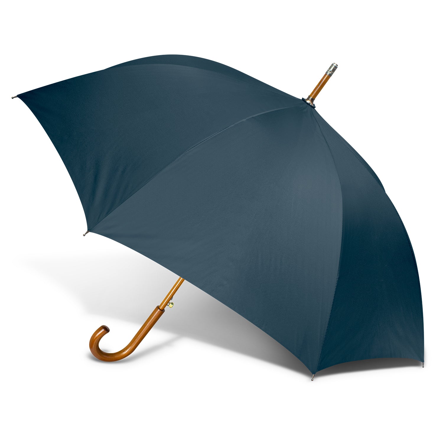 PEROS-Boutique-Umbrella-wooden-hook-handle-wooden-shaft-umbrella-navy