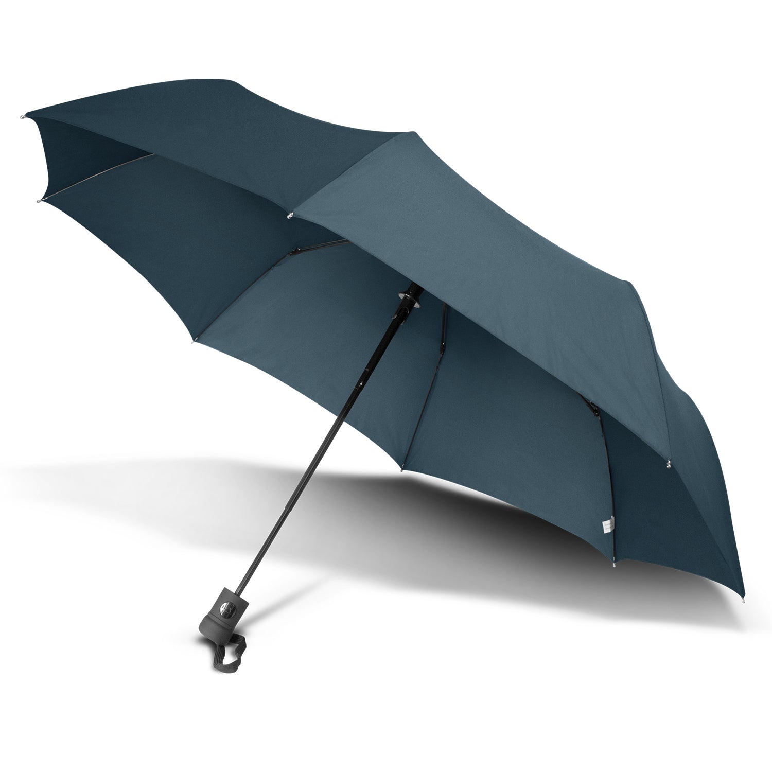 PEROS-TRI-FOLD-COMPACT-Umbrella-Compact-Travel-Umbrella-collapsible-steel-shaft-navy-blue