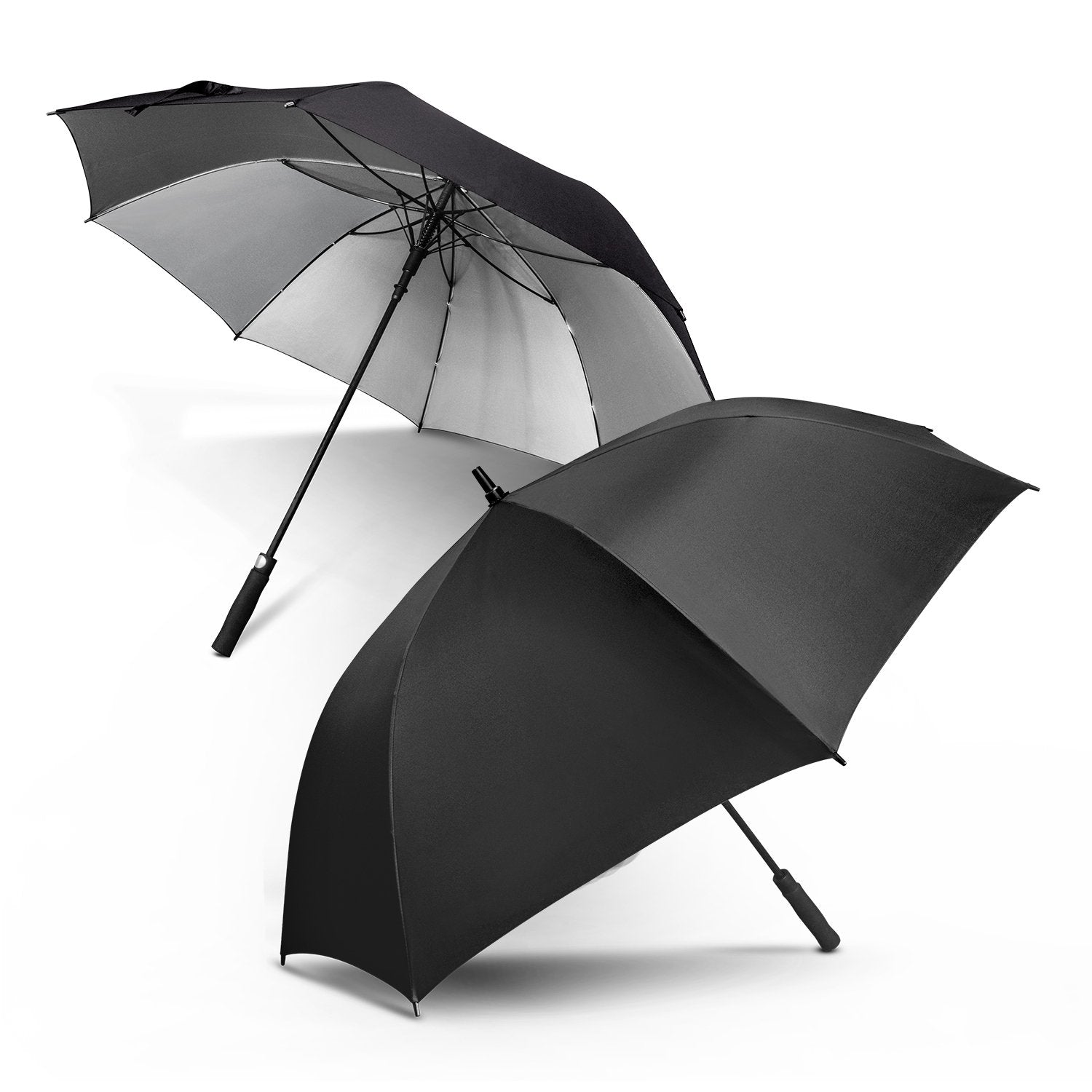 STORM-PROOF®️-premium-silver-underside-umbrella-auto-open-black-2