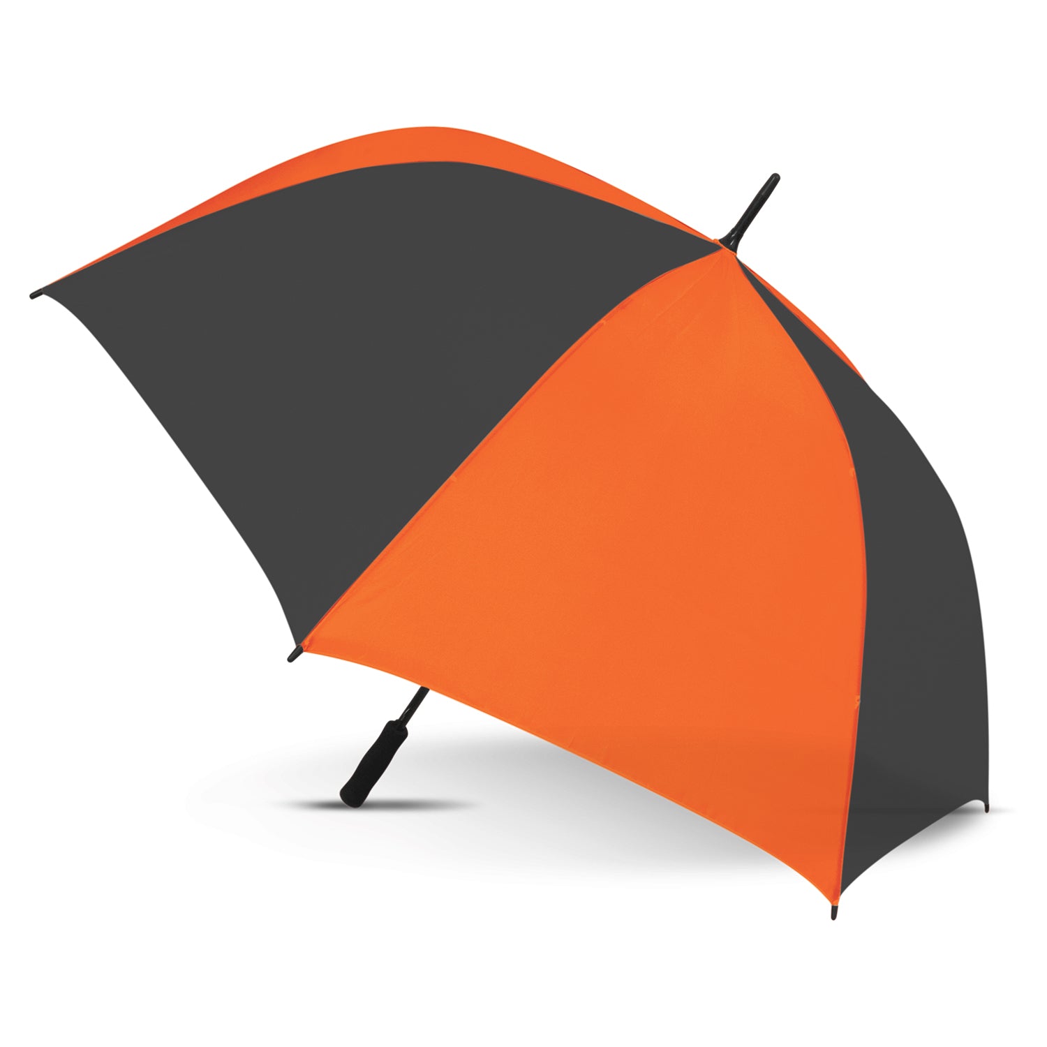 STORM-PROOF®️-premium-sports-umbrella-auto-open-black-and-orange-umbrella