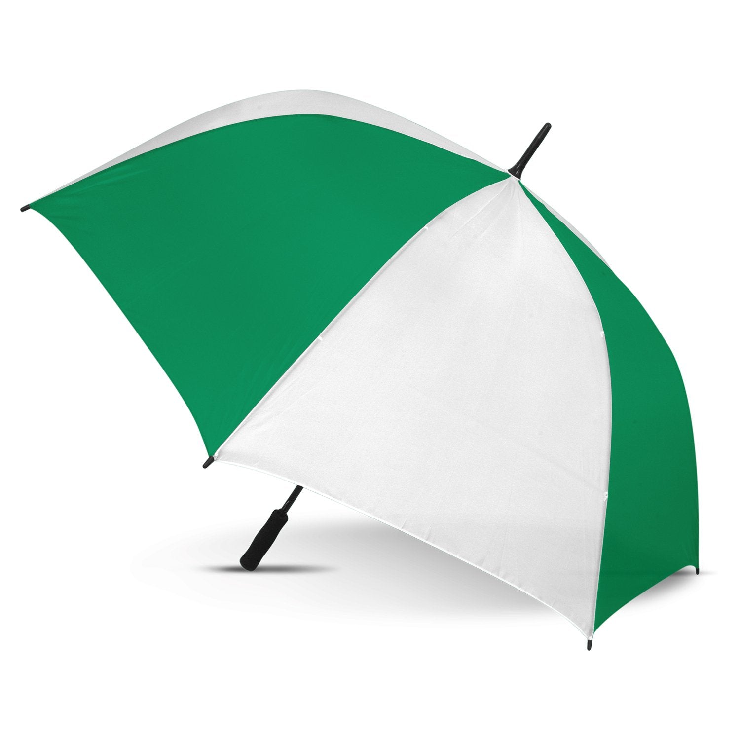 STORM-PROOF®️-premium-sports-umbrella-auto-open-white-and-dark-green-umbrella