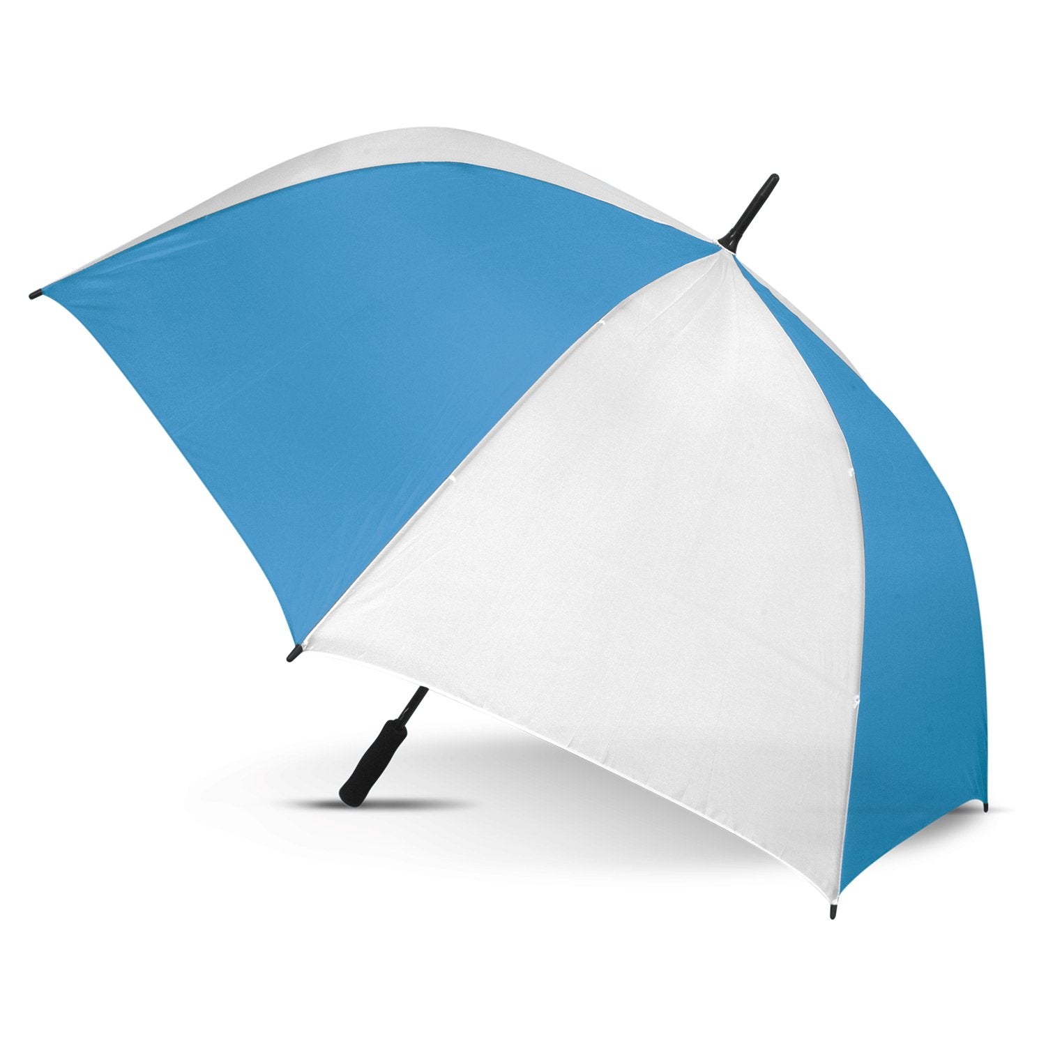 STORM-PROOF®️-premium-sports-umbrella-auto-open-white-and-light-blue-umbrella