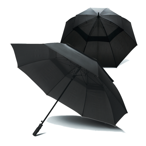 Heavy Duty Storm Proof Umbrella, Wind Proof Umbrella, Premium, Black