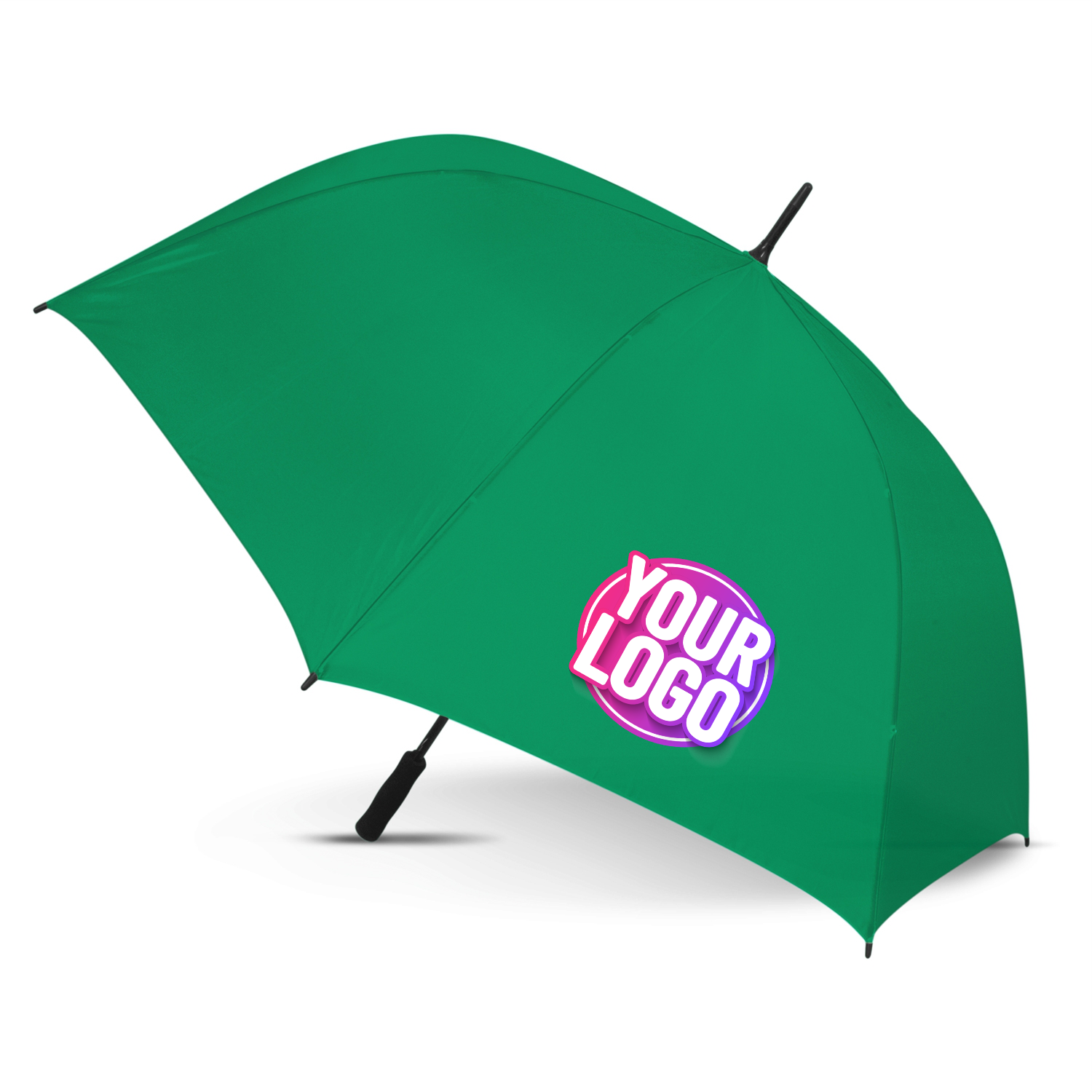 CUSTOM BRANDED - STORM PROOF ULTIMATE®️ Heavy Duty Sports Umbrella with Windproof Fibreglass Frame and Fibreglass Shaft - Premium Automatic Opening - Solid Colours