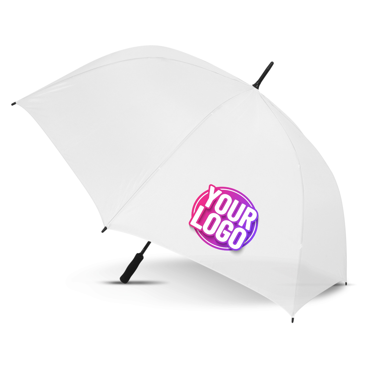 CUSTOM BRANDED - STORM PROOF ULTIMATE®️ Heavy Duty Sports Umbrella with Windproof Fibreglass Frame and Fibreglass Shaft - Premium Automatic Opening - Solid Colours